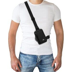Peicees Mini Crossbody Sling Bag for Men Women Travel Running Shoulder Bag